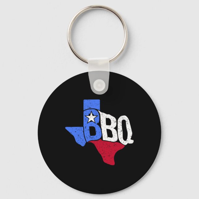 Chaveiro Mapa De Sinalizador E Byrbecue Do Estado Do Texas  (Frente)