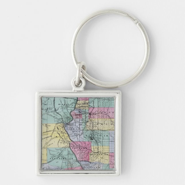 Chaveiro Mapa de Thayer do Colorado (Frente)