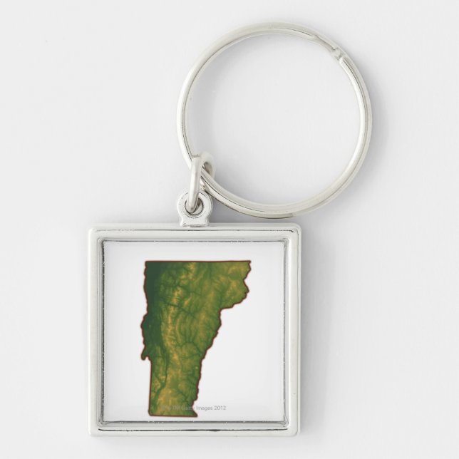 Chaveiro Mapa de Vermont (Frente)