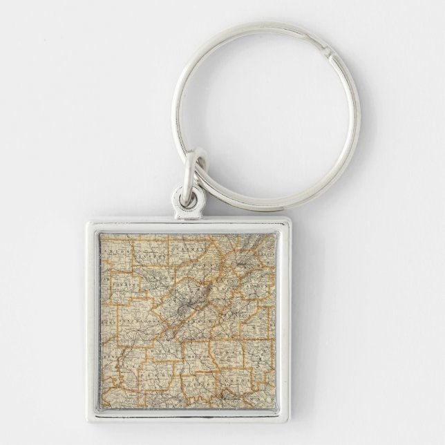 Chaveiro Mapa do Alabama (Frente)