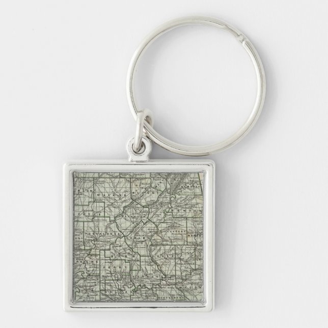 Chaveiro Mapa do Atlas do Alabama (Frente)