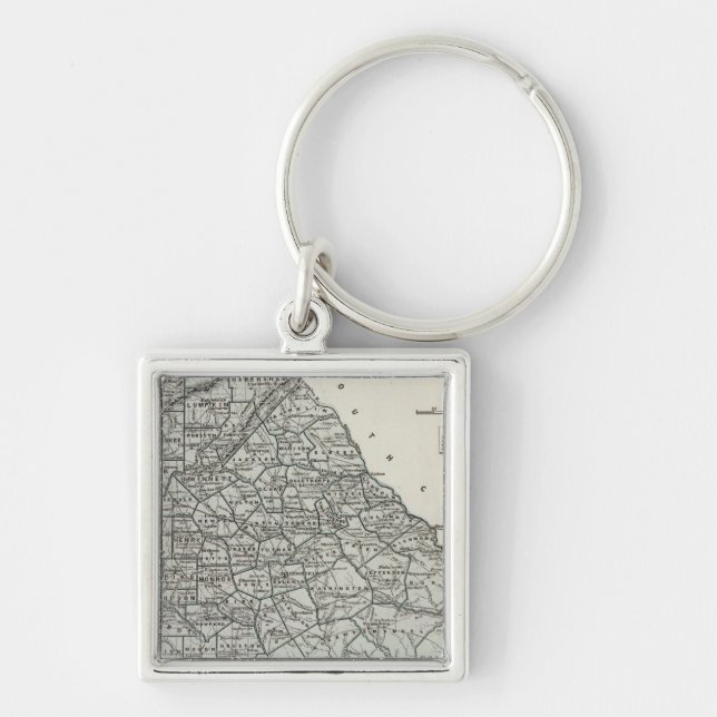 Chaveiro Mapa do Atlas Georgia (Frente)