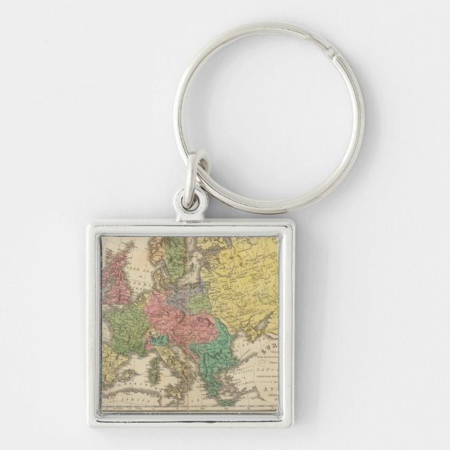 Chaveiro Mapa do Atlas Religioso da Europa (Frente)