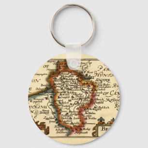 Chaveiro Mapa do condado de Bedfordshire, Inglaterra