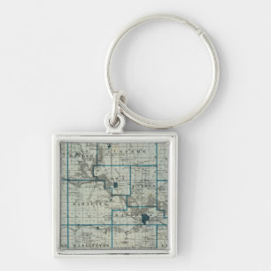 Chaveiro Mapa do Condado de Marshall, Estado de Iowa