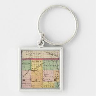 Chaveiro Mapa do Condado de Wexford, Michigan