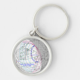 Chaveiro Mapa do Eclipse Solar Total de 2026
