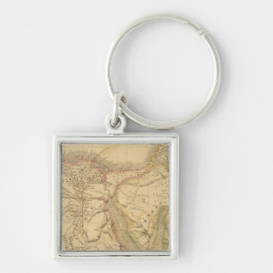 Chaveiro Mapa do Egito, da Palestina e da Arábia