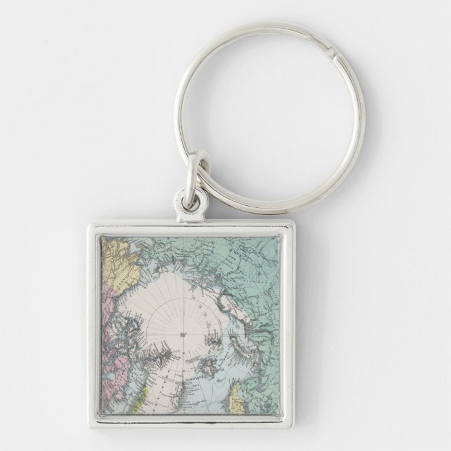 Chaveiro Mapa do Mar Polar (Frente)