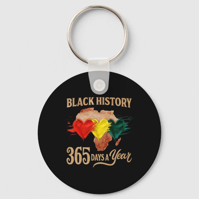 Chaveiro Mapa do Mês da História Negra 365 Dias Afro Americ (Frente)