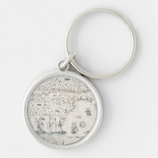 Chaveiro Mapa do Mundo Medieval Quebec - Nouvelle - França 