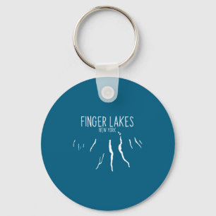 Chaveiro Mapa do New York Finger Lakes Design _1
