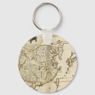 Chaveiro Mapa do vintage de China   1662
