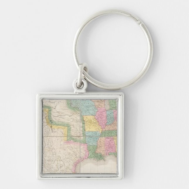 Chaveiro Mapa dos Estados Unidos da América do Norte (Frente)