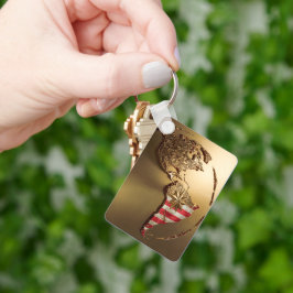 Chaveiro Mapa Dourado dos Estados Unidos nº 2