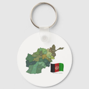 Chaveiro Mapa e bandeira de Afeganistão