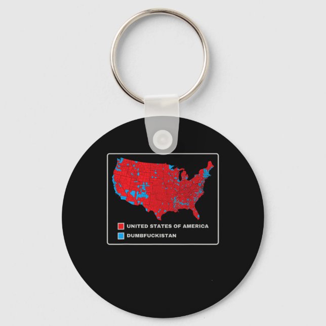 Chaveiro Mapa Eleitoral 2024 Estados Unidos Da América Dumb (Frente)