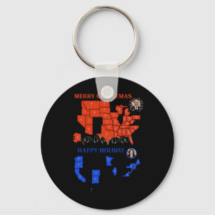 Chaveiro Mapa Eleitoral 2024 Merry Christmas Trump Landslid