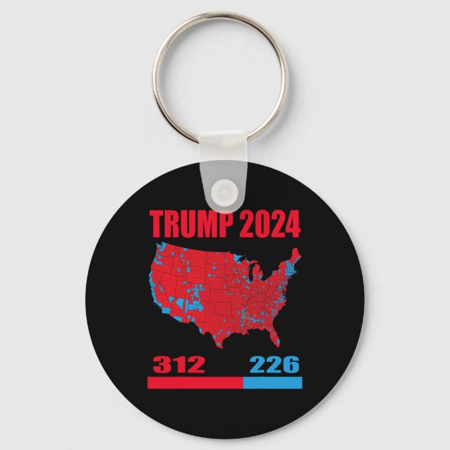 Chaveiro Mapa Eleitoral 2024 Trump 312 Red 2024 Res Eleitor (Frente)