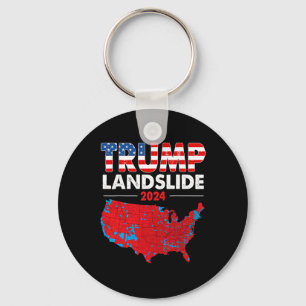 Chaveiro Mapa Eleitoral 2024 Trump Deslizando Mães Vermelha