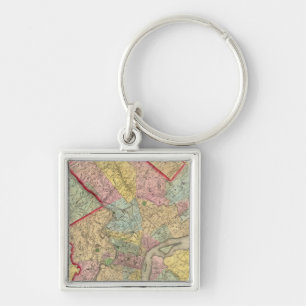 Chaveiro Mapa Em Torno Da Cidade De Filadélfia