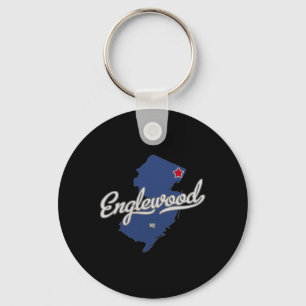 Chaveiro Mapa Englewood Nova Jersey Nj