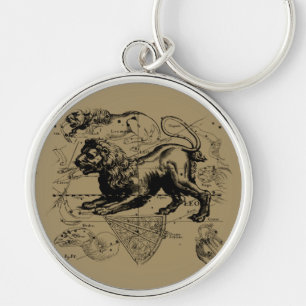 Chaveiro Mapa Hevelius da constelação de Leo cerca de 169