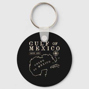 Chaveiro Mapa Histórico Da Linha Costeira Do Golfo Do Méxic