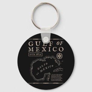 Chaveiro Mapa Histórico Do Golfo Do México Em 1672
