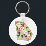 Chaveiro Mapa Ilustrado da Geórgia<br><div class="desc">Personalize-o adicionando seu próprio texto. Verifique meu compro por mais estados! Se você o comprar,  obrigado! Certifique-se de compartilhar uma foto no Instagram dele em ação e marque-me @shoshannahscribbles :)</div>