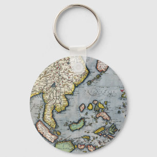 Chaveiro Mapa   India do vintage a Nova Guiné