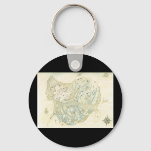 Chaveiro Mapa não rotulado de Trino