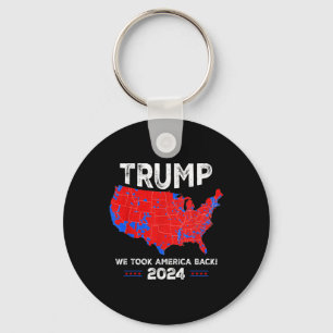 Chaveiro Mapa Patriótico Vermelho E Azul, Donald Trump, Nós