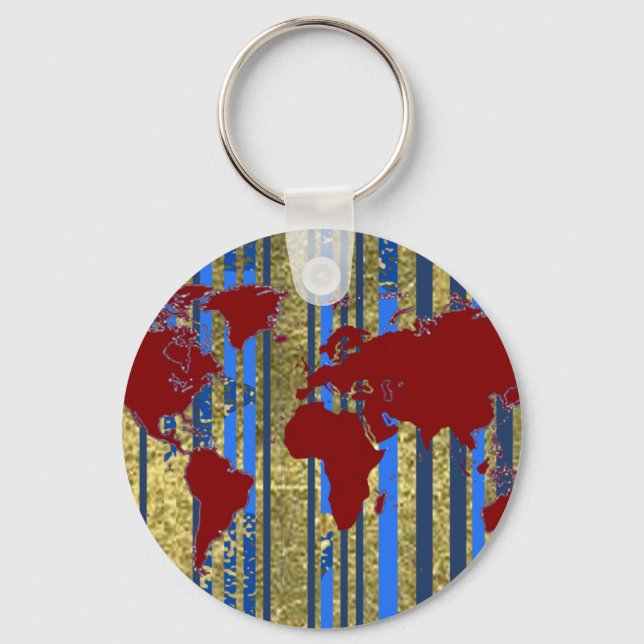 Chaveiro Mapa Planisphere-Mundo (Frente)