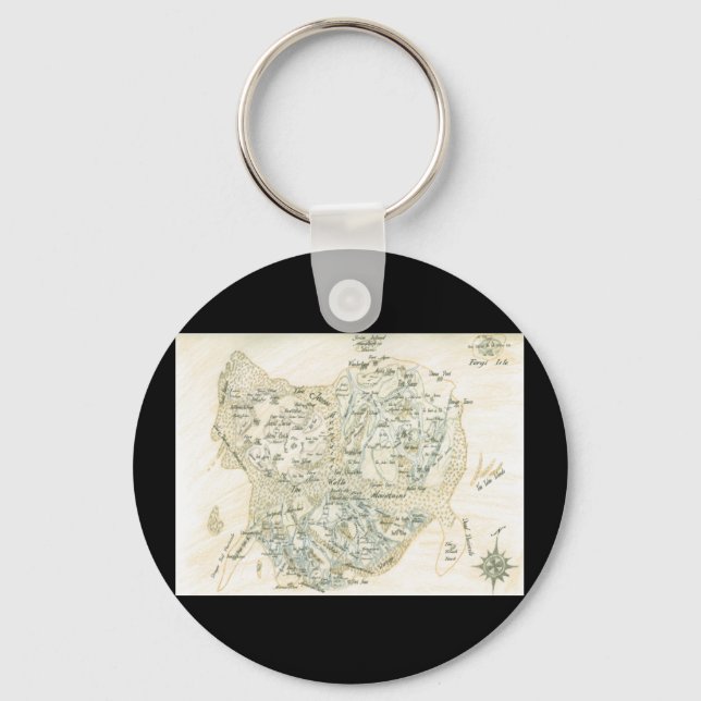 Chaveiro Mapa rotulado de Trino (Frente)