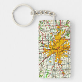 Chaveiro Mapa Vintage Indianapolis
