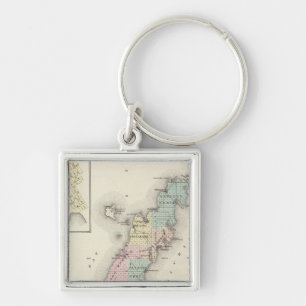 Chaveiro Mapas de Door County, Sturgeon Bay e Jenny