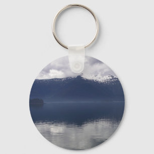 Chaveiro Mar Alaskano Nebuloso em Tons de Azul