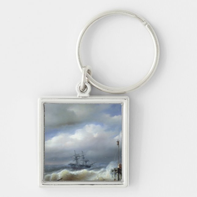 Chaveiro Mar áspero no clima de tempestade, 1846 (Frente)