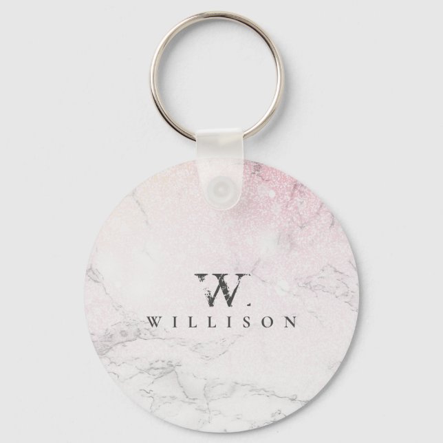 Chaveiro Marble Personalizado com detalhes de brilho (Frente)