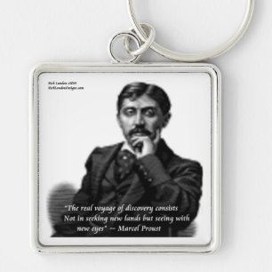 Chaveiro Marcel Proust e citação famosa