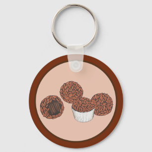 Chaveiro Marcha das Trufas de Chocolate Brasileiro Brigadei