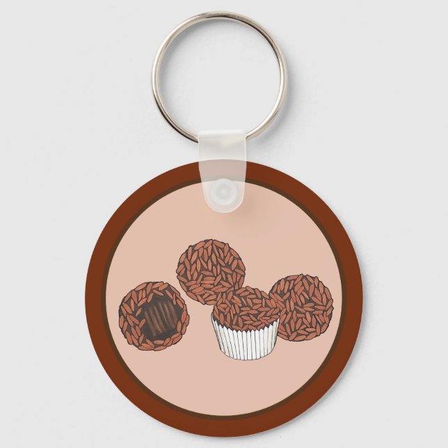 Chaveiro Marcha das Trufas de Chocolate Brasileiro Brigadei (Frente)