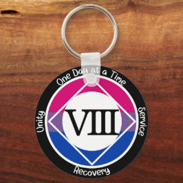 Chaveiro Marco de Recuperação Bissexual Personalizado