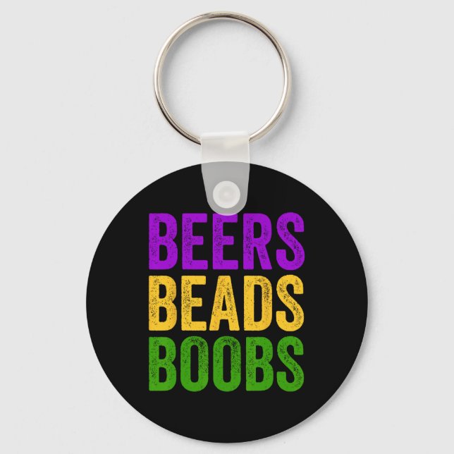Chaveiro Mardi Gras Beers Miçangas Breast Tee New Orlean (Frente)