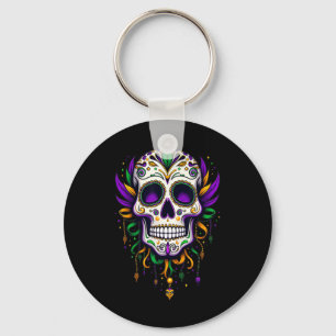 Chaveiro Mardi Gras Costume Sugar Skull Carnaval Nova Orlea