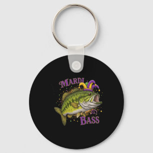 Chaveiro Mardi Gras - Design de Pesca Engraçado