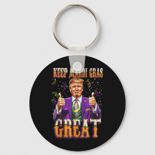 Chaveiro Mardi Gras Donald Trump Excelente Novamente Bandei