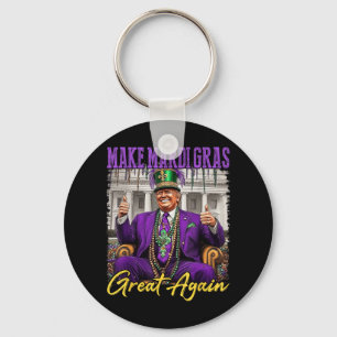 Chaveiro Mardi Gras Donald Trump Excelente Novamente Bandei