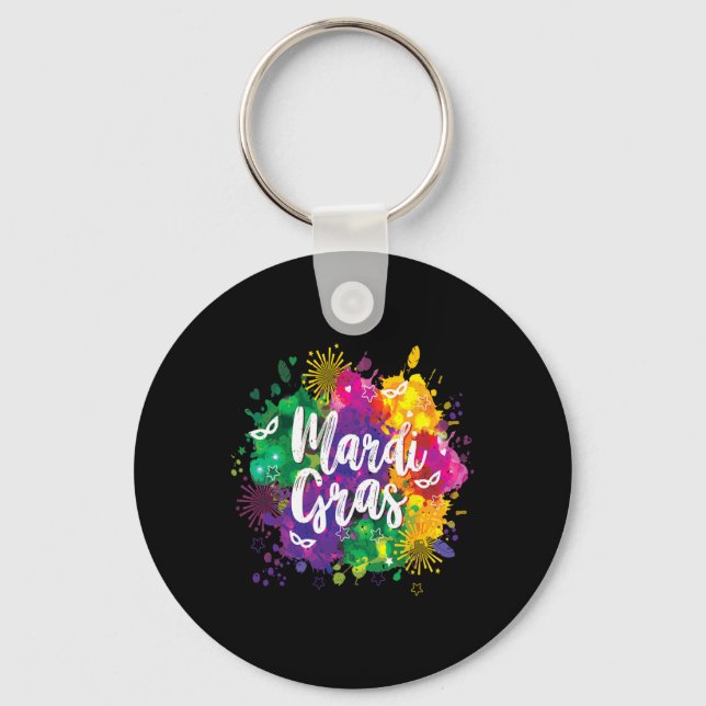 Chaveiro Mardi Gras Fat Terça-feira Carnaval de Nova Orlean (Frente)